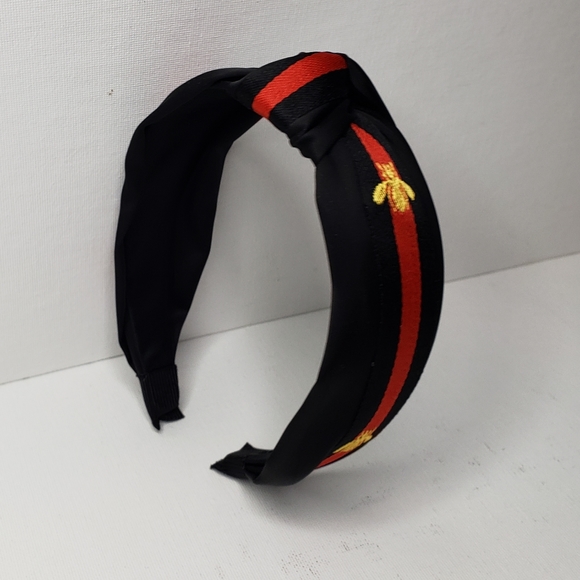 Black / Red Gold French Bee Headband - Picture 4 of 4